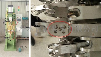 青島焊本為濰坊客戶安裝調試中頻點焊機